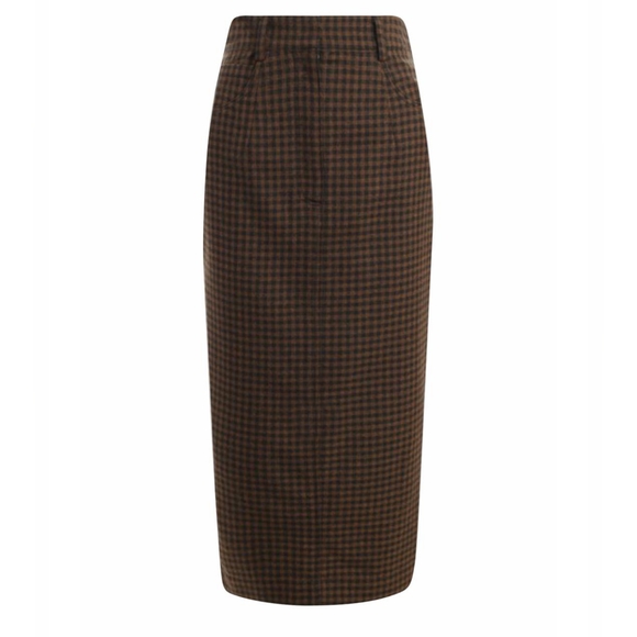 2016 ISA ARFEN 100%Virgin Wool Plaid Elegant Pencil Skirt - Picture 6 of 16